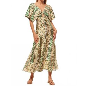 NEW MISA LOS ANGELES Irena dress in limoncello geo mix